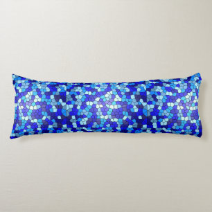 Shades of Blue Stained Glass by Shirley Taylor Body Pillow