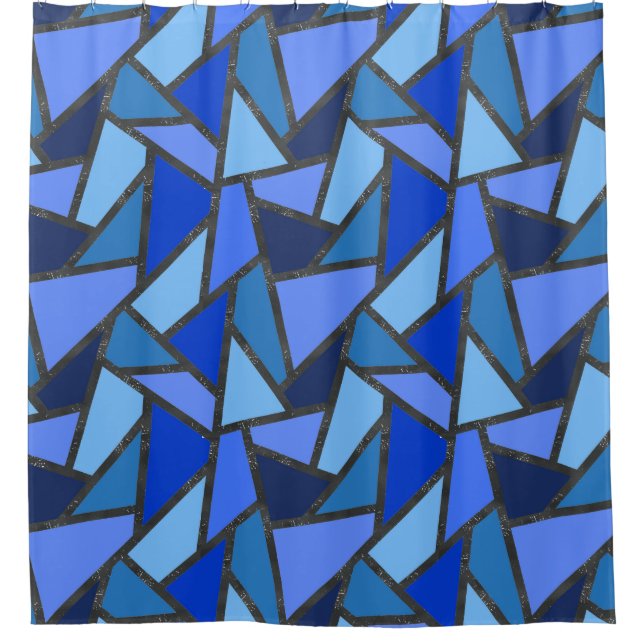 Shades of blue stained glass pattern (Front)
