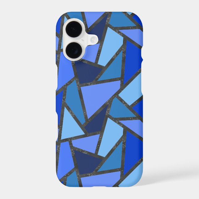 Shades of blue stained glass pattern (Back)