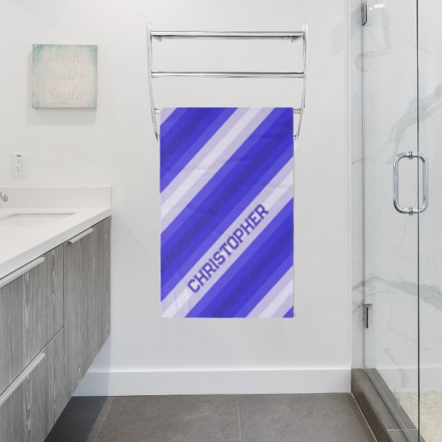 Shades of blue stripes bath towel (Creator Uploaded)
