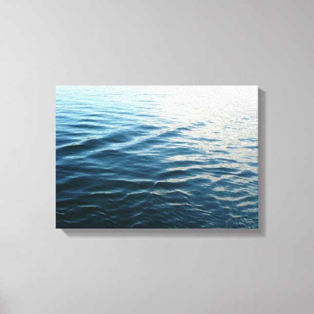 Shades of Blue Water Abstract Nature Photography Canvas Print (Front)