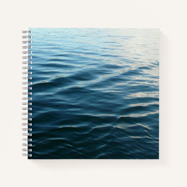 Shades of Blue Water Abstract Nature Photography Notebook (Front)