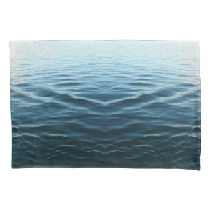 Shades of Blue Water Abstract Nature Photography Pillowcase