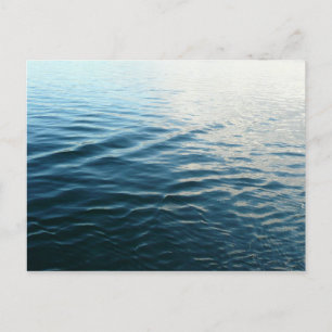 Shades of Blue Water Abstract Nature Photography Postcard