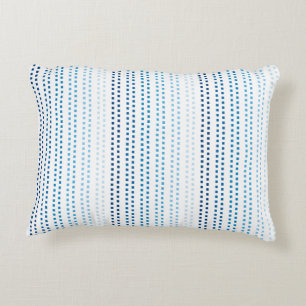 Shades of Blue with Changeable Background Colour Accent Pillow