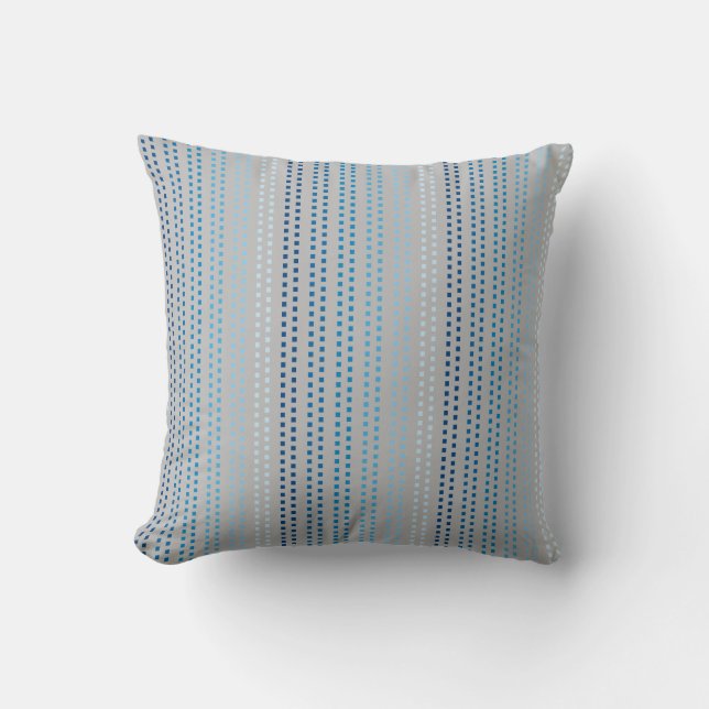 Shades of Blue with Changeable Background Colour Throw Pillow (Front)