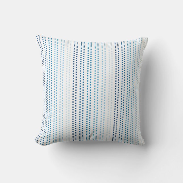 Shades of Blue with Changeable Background Colour Throw Pillow (Front)