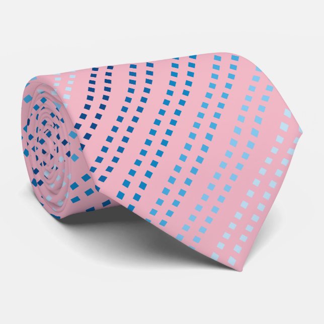 Shades of Blue with Changeable Background Colour Tie (Rolled)