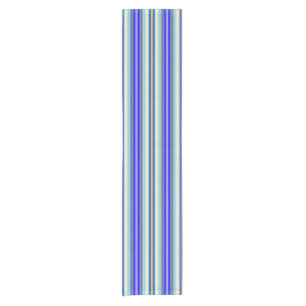 Shades of Blue with Yellow Stripes Table Runner