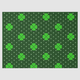 SHADES OF BRIGHT GREEN IRISH CELTIC SHAMROCKS TISSUE PAPER