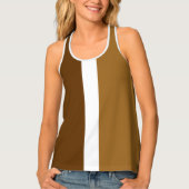 Shades of Brown and White Tank Top (Front)
