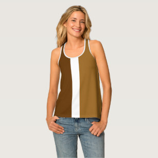 Shades of Brown and White Tank Top
