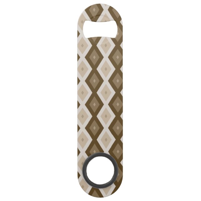 Shades of brown diamond pattern bar key (Front)