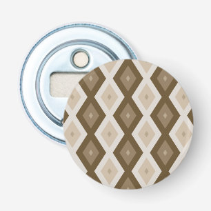 Shades of brown diamond pattern bottle opener