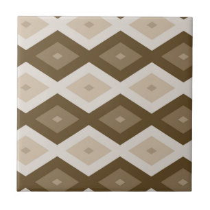 Shades of brown diamond pattern tile