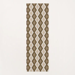 Shades of brown diamond pattern yoga mat