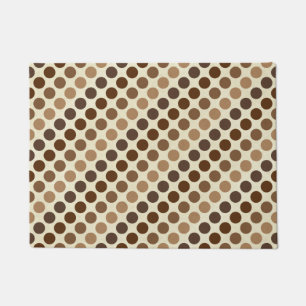 Shades Of Brown Polka Dots by Shirley Taylor Doormat