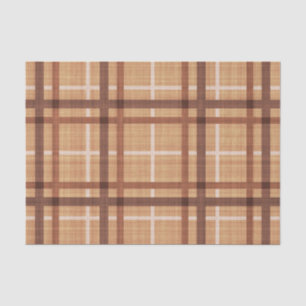 SHADES OF BROWN POLKA DOTS & PLAIDS TISSUE PAPER