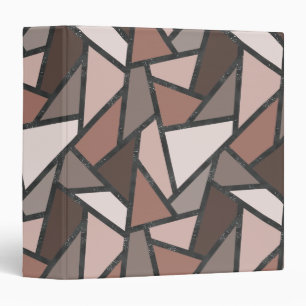 Shades of brown stained glass pattern binder