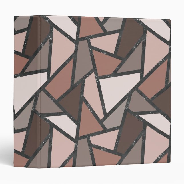 Shades of brown stained glass pattern binder (Front/Spine)