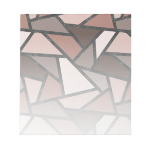 Shades of brown stained glass pattern notepad