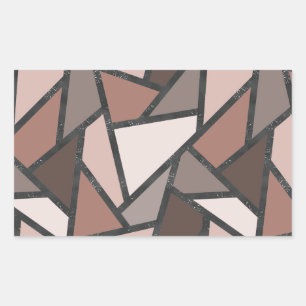 Shades of brown stained glass pattern sticker