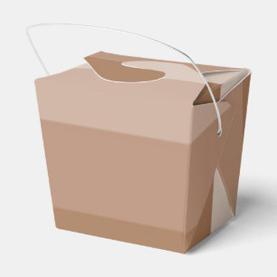 Shades of Brown Stripes Favor Box