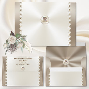 Shades of Champagne, Taupe and Ivory Envelopes
