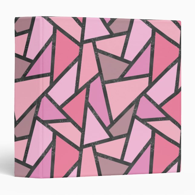 Shades of coral stained glass pattern binder (Front/Spine)