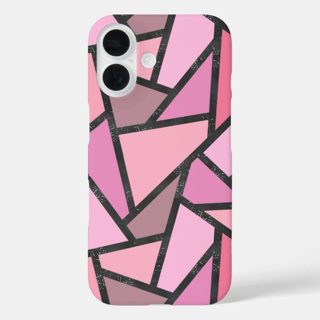Shades of coral stained glass pattern Case-Mate iPhone case (Back)