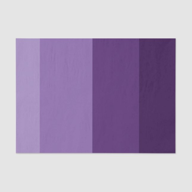 Shades of Dark and Light Purple Stripes Party Tissue Paper (Front)