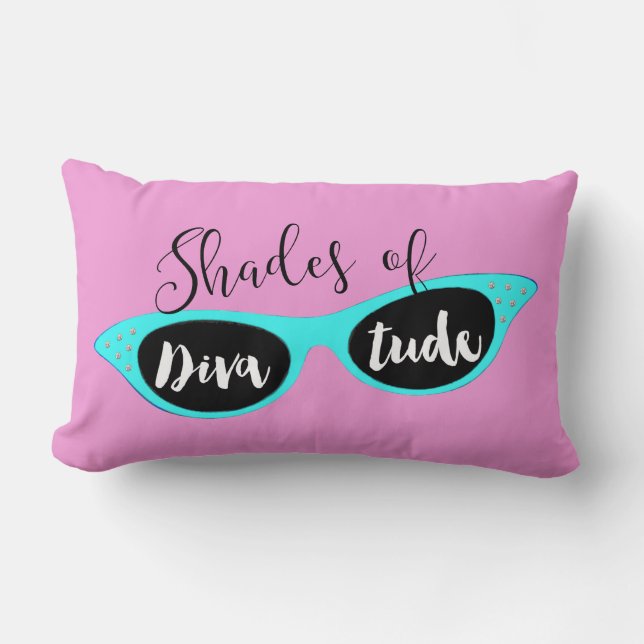 Shades of DIVAtude Lumbar Pillow (Front)