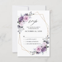 Shades of Dusty Purple Blooms Geometric Wedding