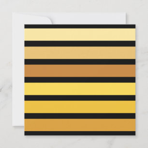 Shades Of Golden Yellow Stripes On Black Card