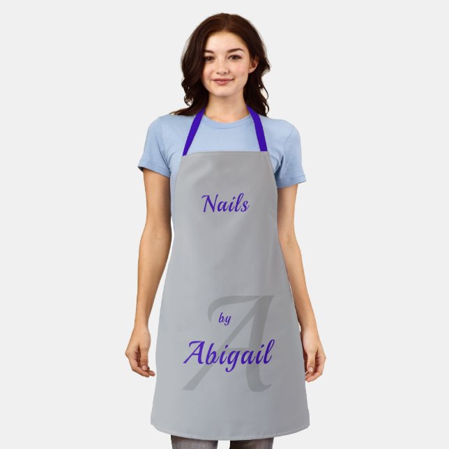 Shades Of Gray Nails By "Your Name" Apron (Worn)