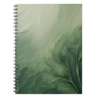 Shades of Green Abstract Notebook