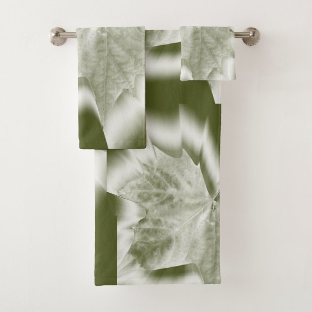 shades of green bath towel set (Insitu)