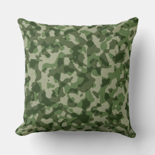 Shades Of Green Camo Pillow