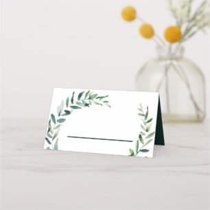 Shades of Green - Folded Seating Place Card