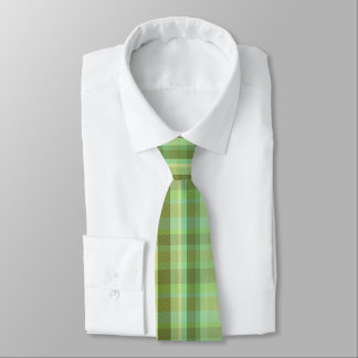 Shades of Green Plaid Tie