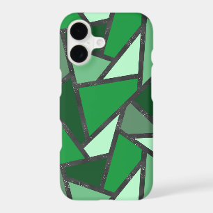 Shades of green stained glass pattern