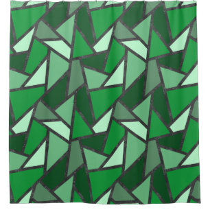 Shades of green stained glass pattern