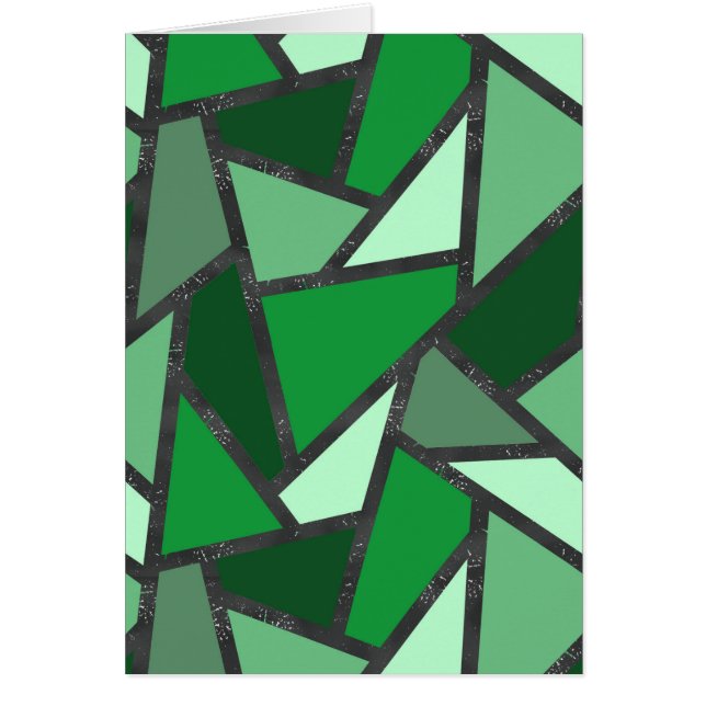 Shades of green stained glass pattern (Front)
