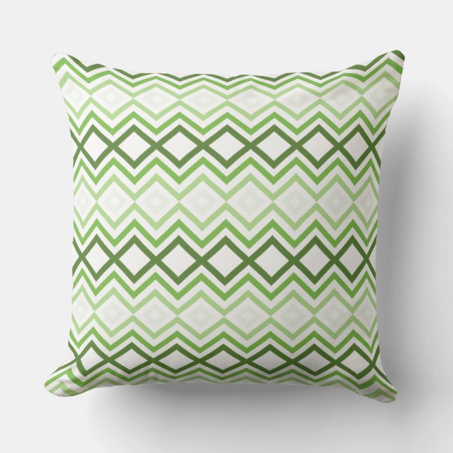 Shades Of Green Throw Pillow (Front)