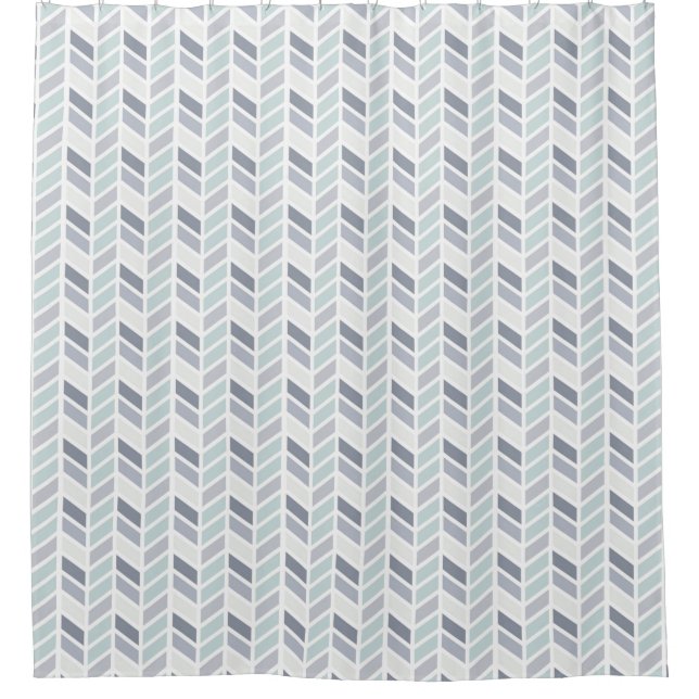 Shades of Grey and Blue Herringbone Pattern Design (Front)