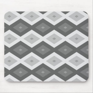 Shades of grey diamond pattern mouse pad