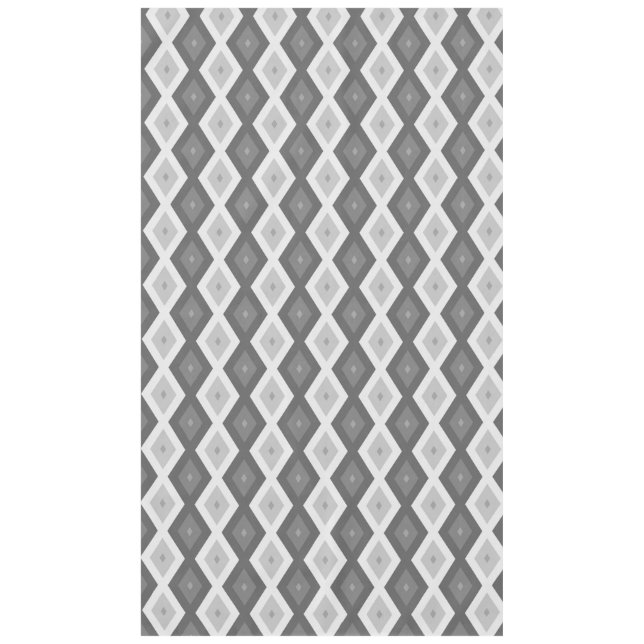 Shades of grey diamond pattern tablecloth (Front)