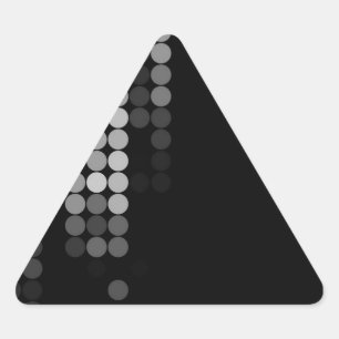 Shades Of Grey Dot Pattern Triangle Sticker