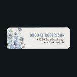 Shades of Grey Dusty Blue Winter Rustic Wedding<br><div class="desc">Elegant floral winter wedding address label features elegant grey and icy blue watercolor flower bouquet frosty-hued greenery. Please contact me for any help in customization or if you need any other product with this design.</div>