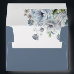 Shades of Grey Dusty Blue Winter Rustic Wedding Envelope<br><div class="desc">Elegant floral winter wedding envelope features elegant grey and icy blue watercolor flower bouquet frosty-hued greenery. Please contact me for any help in customization or if you need any other product with this design.</div>